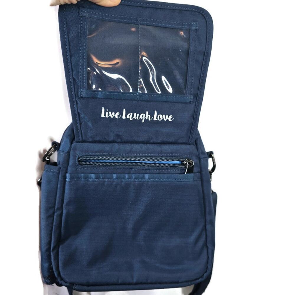 Lug Happer Navy Blue Quilted Crossbody Purse Bag - Picture 8 of 9